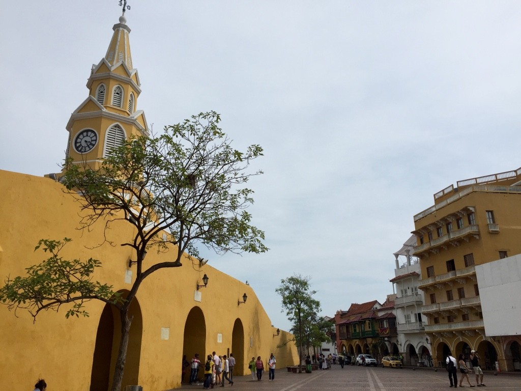 plaza aduana clock tower