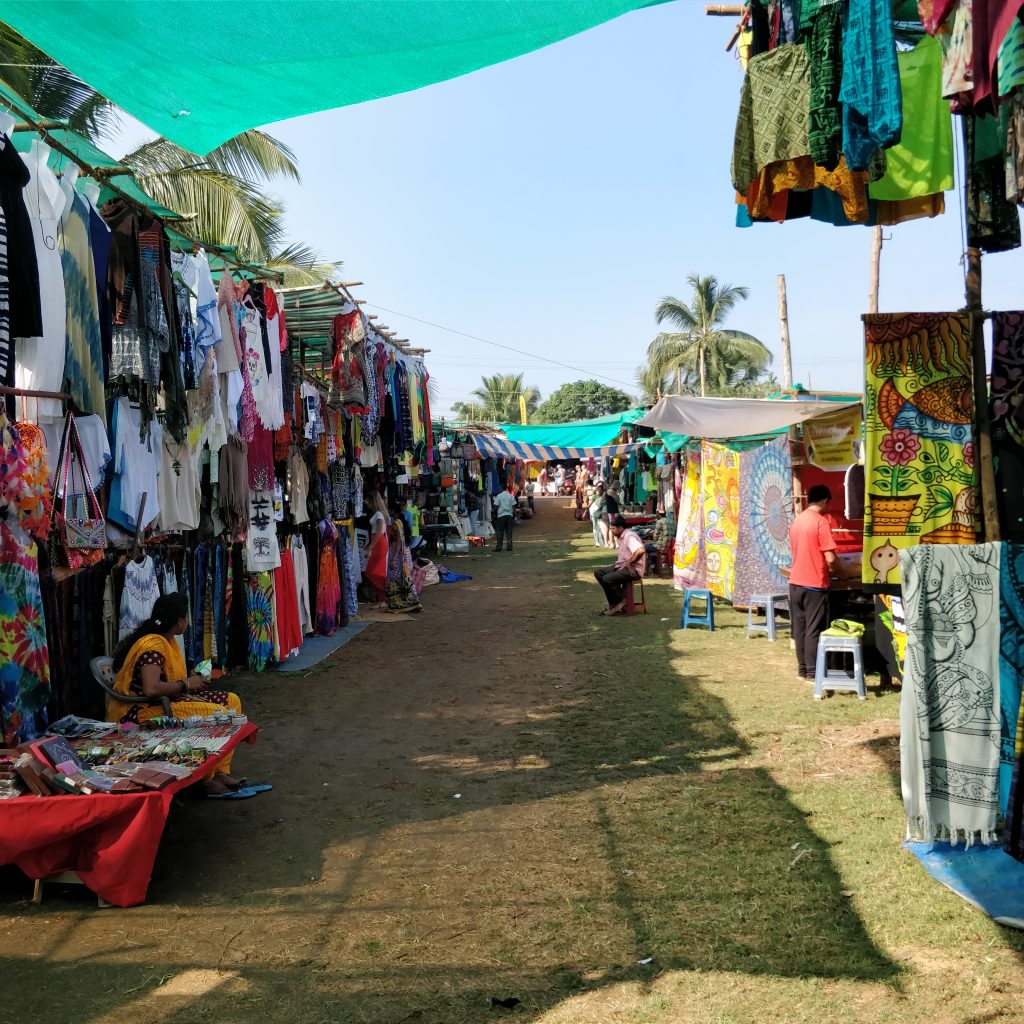 Anjuna'daki pazar